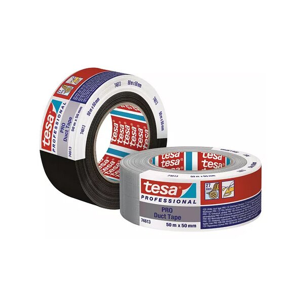 tesa Ruban toilé Duct Tape PRO, 50 mm x 50 m, argent