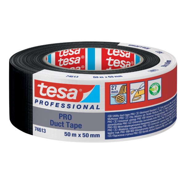 tesa Ruban toilé Duct Tape PRO, 50 mm x 50 m, argent