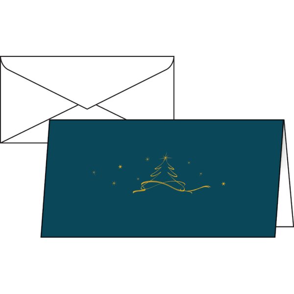 sigel Carte de Noël Christmas tree petrol, A6 pour