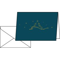 sigel Carte de Noël Christmas tree petrol, A6 pour