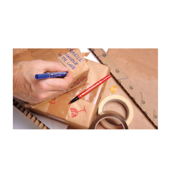 Pentel Marqueur permanent Pen, double pointe, en étui de 3