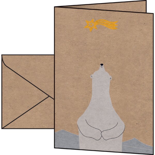 sigel Carte de Noël Polar bear with shooting star, A6