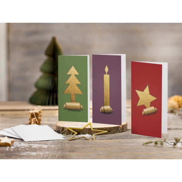 sigel Set de cartes de Noël Cut-out style, A6, pour