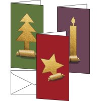 sigel Set de cartes de Noël Cut-out style, A6, pour