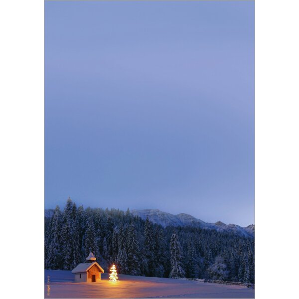 sigel Papier à motif de Noël Christmas with apples, A4