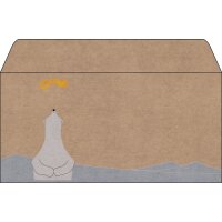 sigel Weihnachts-Umschlag "Polar bear with shooting...