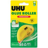 UHU Roller de colle Dry & Clean Roller, permanent