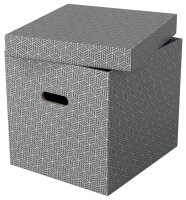 Esselte Aufbewahrungsbox Home Cube, 3er Set, grau