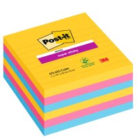 Post-it Haftnotizen super sticky notes, liniert, 101x101 mm