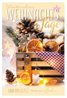 SUSY CARD Weihnachtskarte Plätzchen in Holzkiste