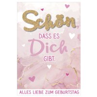 SUSY CARD Geburtstagskarte Glitzer Luxus