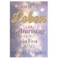 SUSY CARD Geburtstagskarte Glitzer "Luxus"