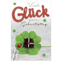 SUSY CARD Geburtstagskarte Glitzer "Luxus"