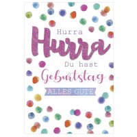 SUSY CARD Geburtstagskarte Glitzer "Luxus"