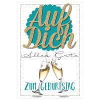 SUSY CARD Geburtstagskarte Glitzer "Luxus"