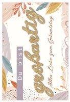 SUSY CARD Geburtstagskarte Glitzer "Grossartig"