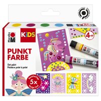 Marabu KiDS Punktfarbe Dot Pen Set "Einhorn", 4...