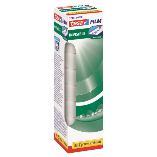 tesa Film Ruban adh&eacute;sif, mat invisible, 19 mm x 10 m