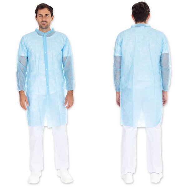 HYGONORM Blouse visiteur LIGHT avec boutons pression, blanc