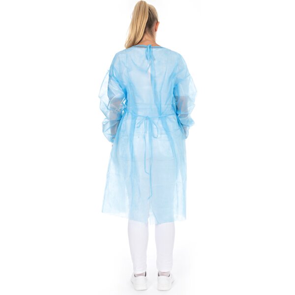 HYGOSTAR Blouse PP avec bande pour la nuque, XL, bleu