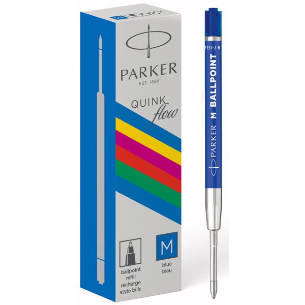 PARKER Recharge pour stylo &agrave; bille QUINKflow ECO, bleu