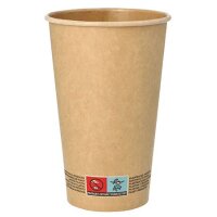 PAPSTAR Papp-Trinkbecher pure, 0,4 l, braun