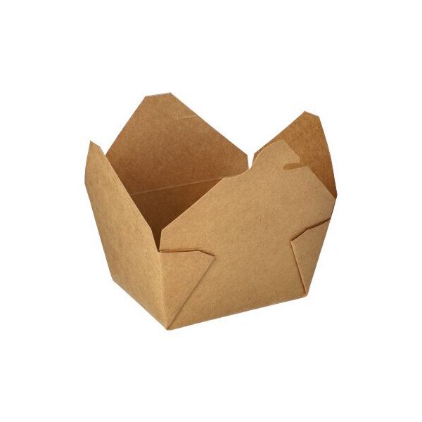 PAPSTAR Boîte repas pure, 2000 ml, brun