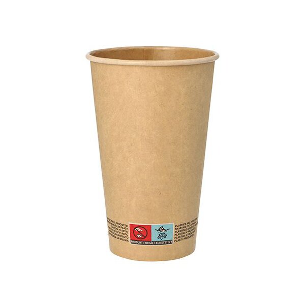 PAPSTAR Papp-Trinkbecher pure, 0,3 l, braun