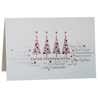 RÖMERTURM Weihnachtskarte "Silberrote...