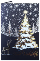 RÖMERTURM Weihnachtskarte Blauer Winterwald