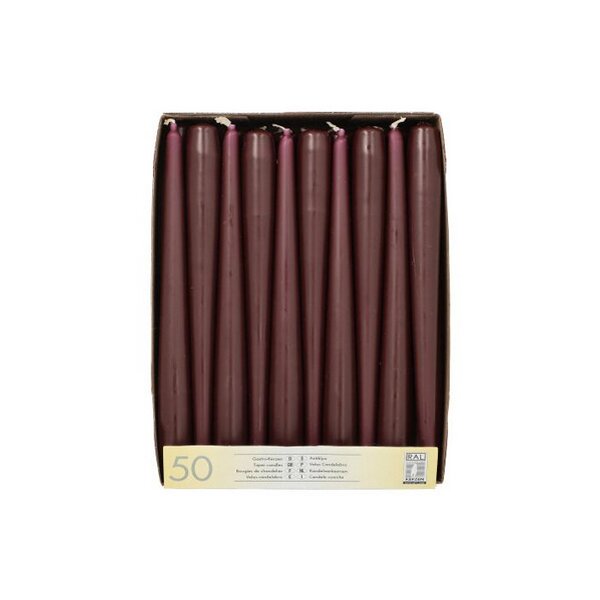 STARPAK Bougie de chandelier, 22 mm, pack de 50, lilas