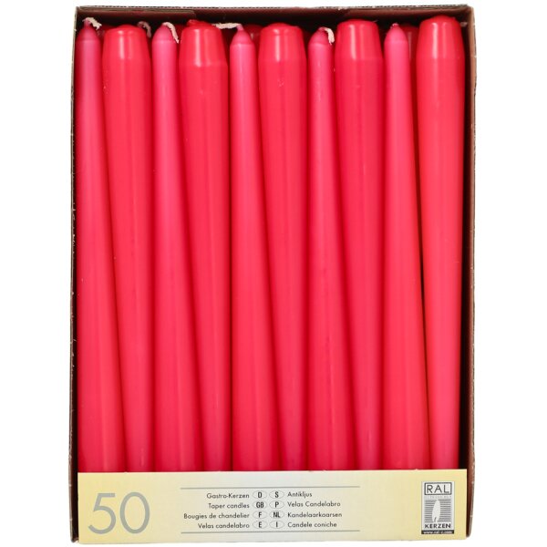 STARPAK Leuchterkerzen, 22 mm, beere, 50er Pack