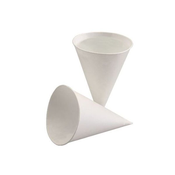 PAPSTAR Gobelet conique, en papier de canne à sucre, blanc