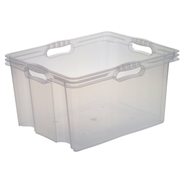 keeeper Boîte de rangement franz, 24 litres, crystal-grey
