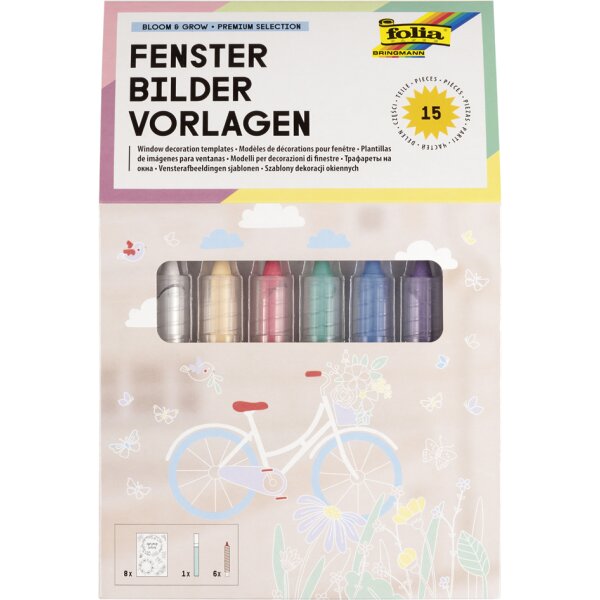 folia Modèles de décoration pour fenêtres BLOOM & GROW