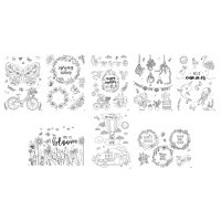 folia Modèles de décoration pour fenêtres BLOOM & GROW