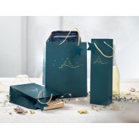 sigel Sac cadeau de Noël Christmas tree petrol, grand