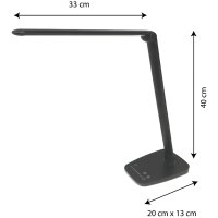 UNiLUX Lampe de bureau à LED WISTLED, noir