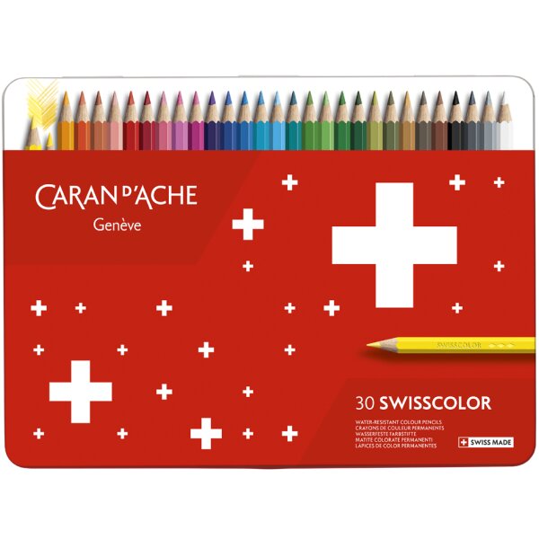 CARAN DACHE Buntstifte SWISSCOLOR, 30er Metalletui