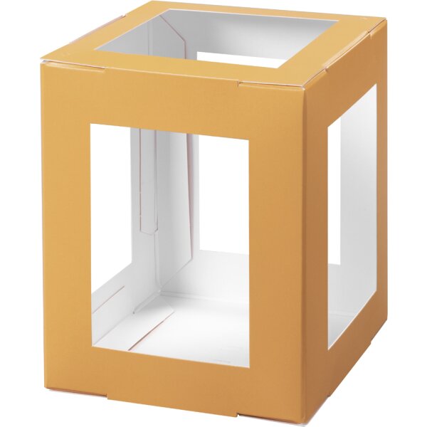 folia Pièces en carton pour lanterne, 135x135x180 mm, rouge
