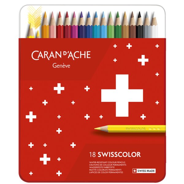 CARAN DACHE Buntstifte SWISSCOLOR, 12er Metalletui