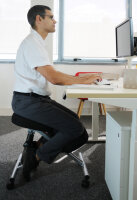UNiLUX Tabouret ergonomique assis-genoux ERGO LEG, noir