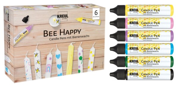 KREUL Candle Pen Bee Happy, set de 6