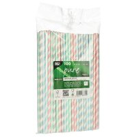 PAPSTAR Papier-Trinkhalm "Stripes", 220 mm,...