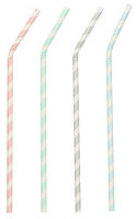 PAPSTAR Paille en papier Stripes, couleurs assorties