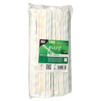 PAPSTAR Paille en papier Stripes, couleurs assorties