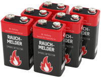 ANSMANN Alkaline Batterie, E-Block 6LR61 9 Volt, 6er Pack