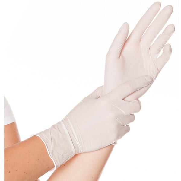 HYGONORM Gant nitrile ALLFOOD SAFE, M, sans poudre, blanc
