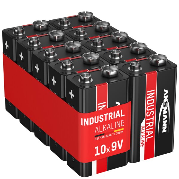 ANSMANN Pile alcaline Industrial, E-bloc, pack de 10