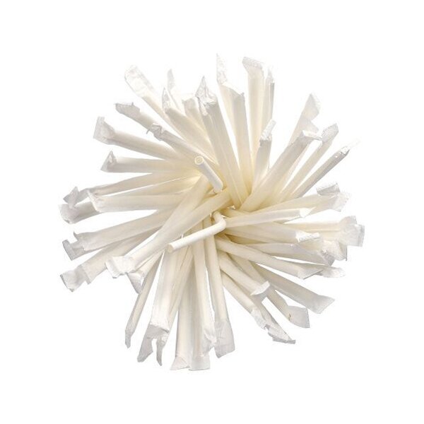 PAPSTAR Paille en papier pure, 200 mm, blanc